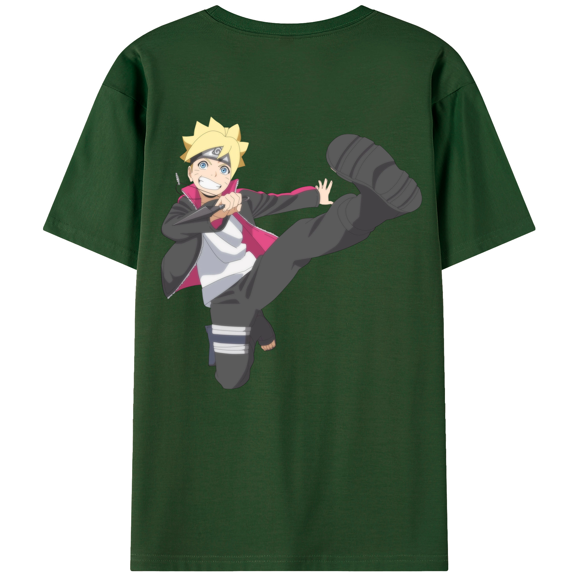 （画像用） NARUTO -ナルト- うずまき ボルト Uzumaki Boruto 綿100％半袖Tシャツ（背面プリント）